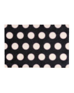 Puffy Polka Doormat Black Vanilla