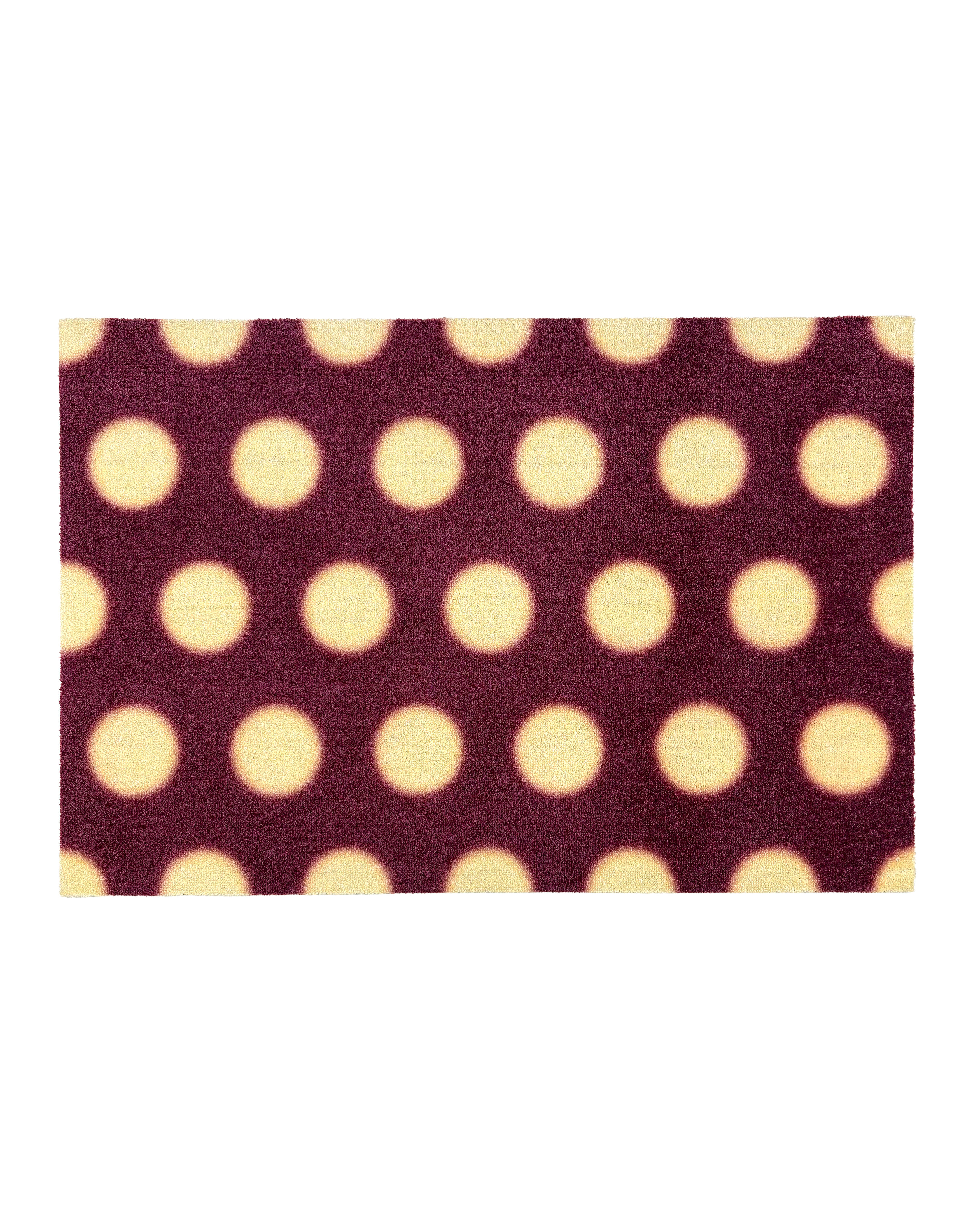 Puffy Polka Doormat Bordo Butter Yellow