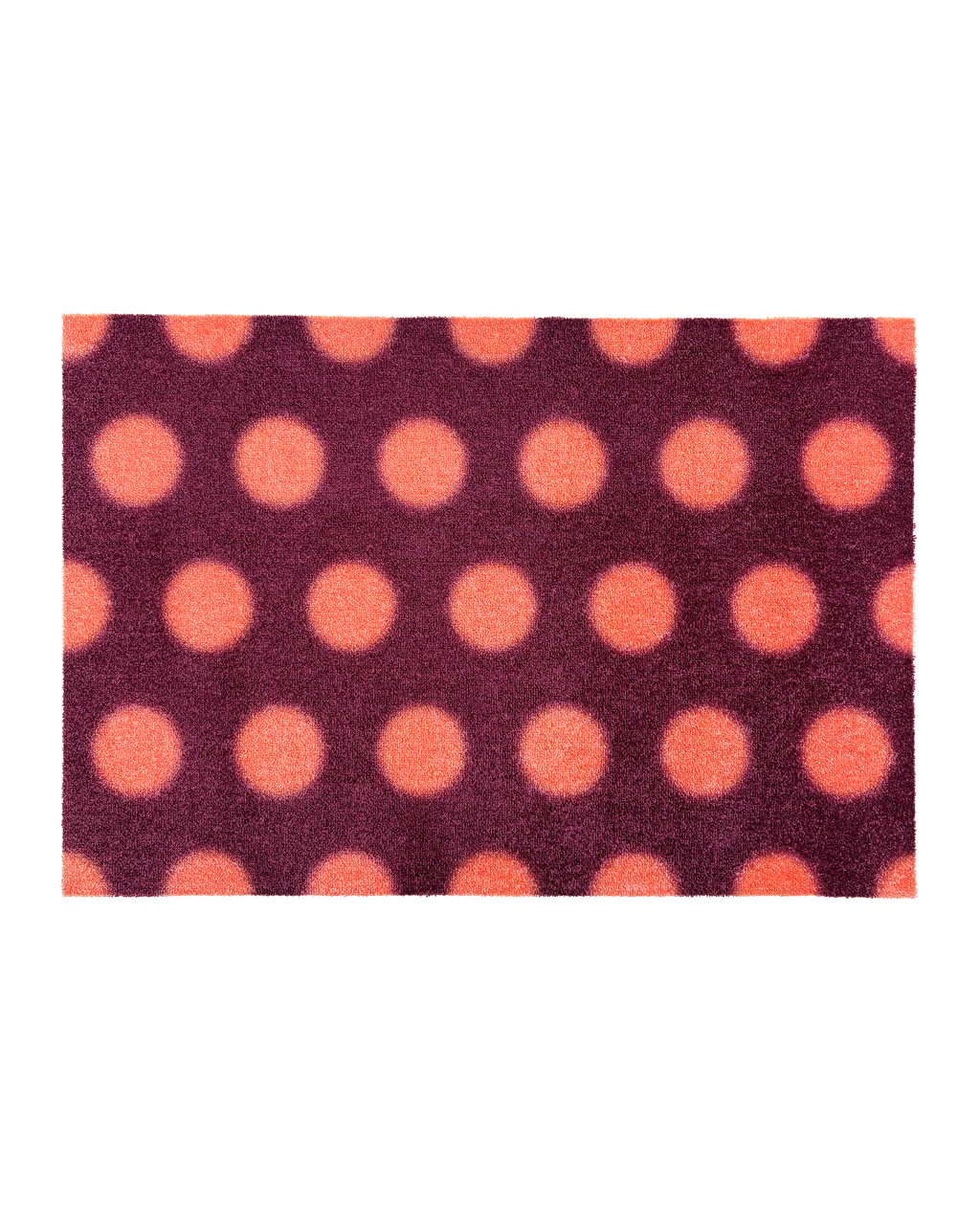 Puffy Polka Doormat Bordo Coral