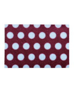 Puffy Polka Doormat Bordo Ice Blue