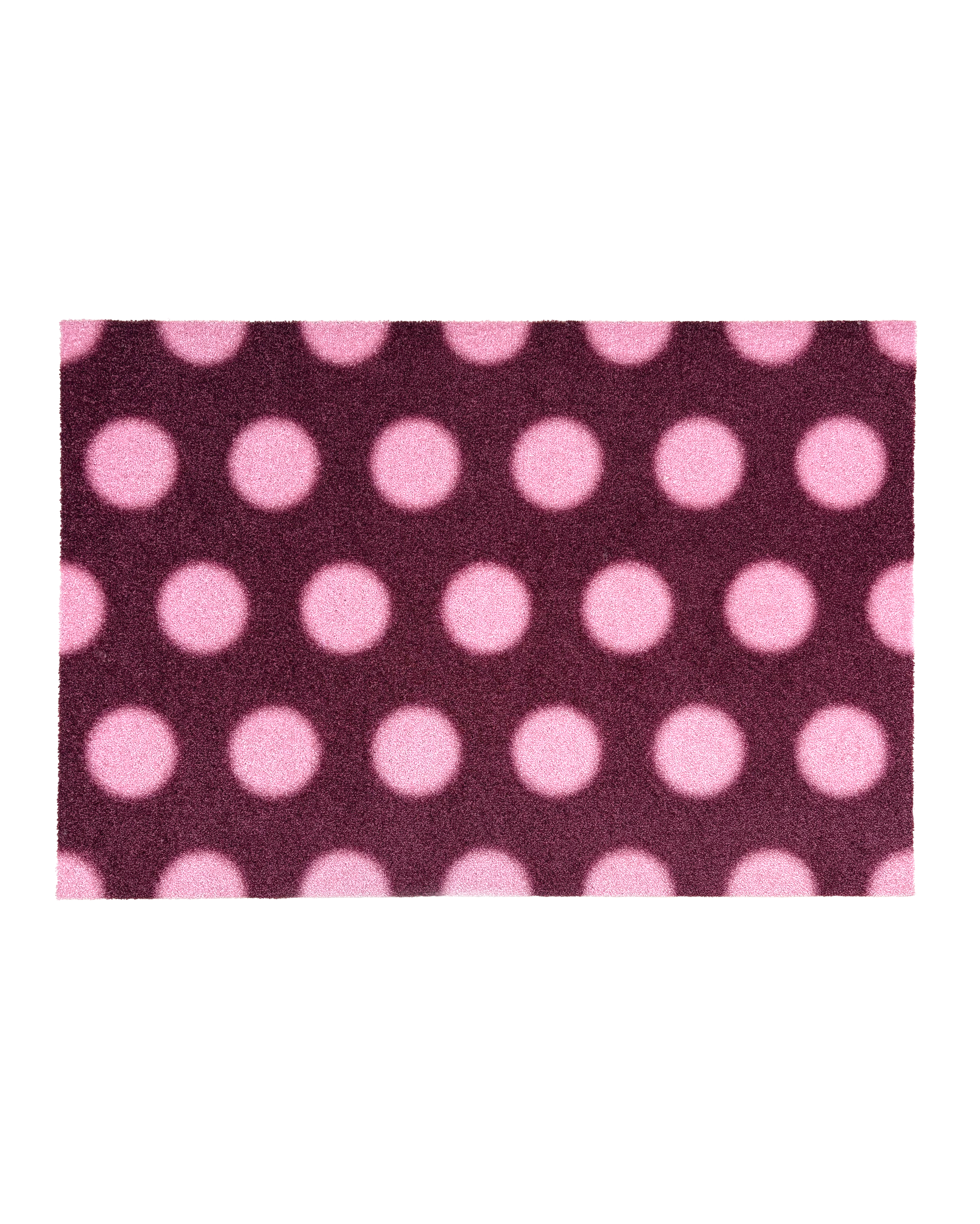 Puffy Polka Doormat Bordo Pink