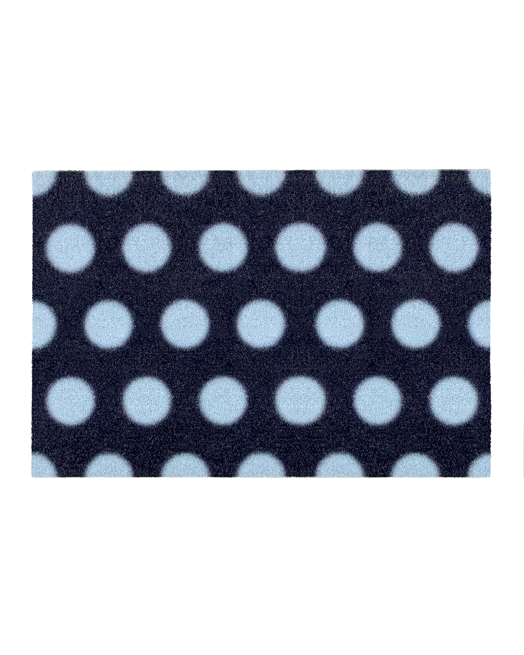 Puffy Polka Doormat Navy Ice Blue