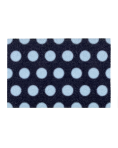 Puffy Polka Doormat Navy Ice Blue
