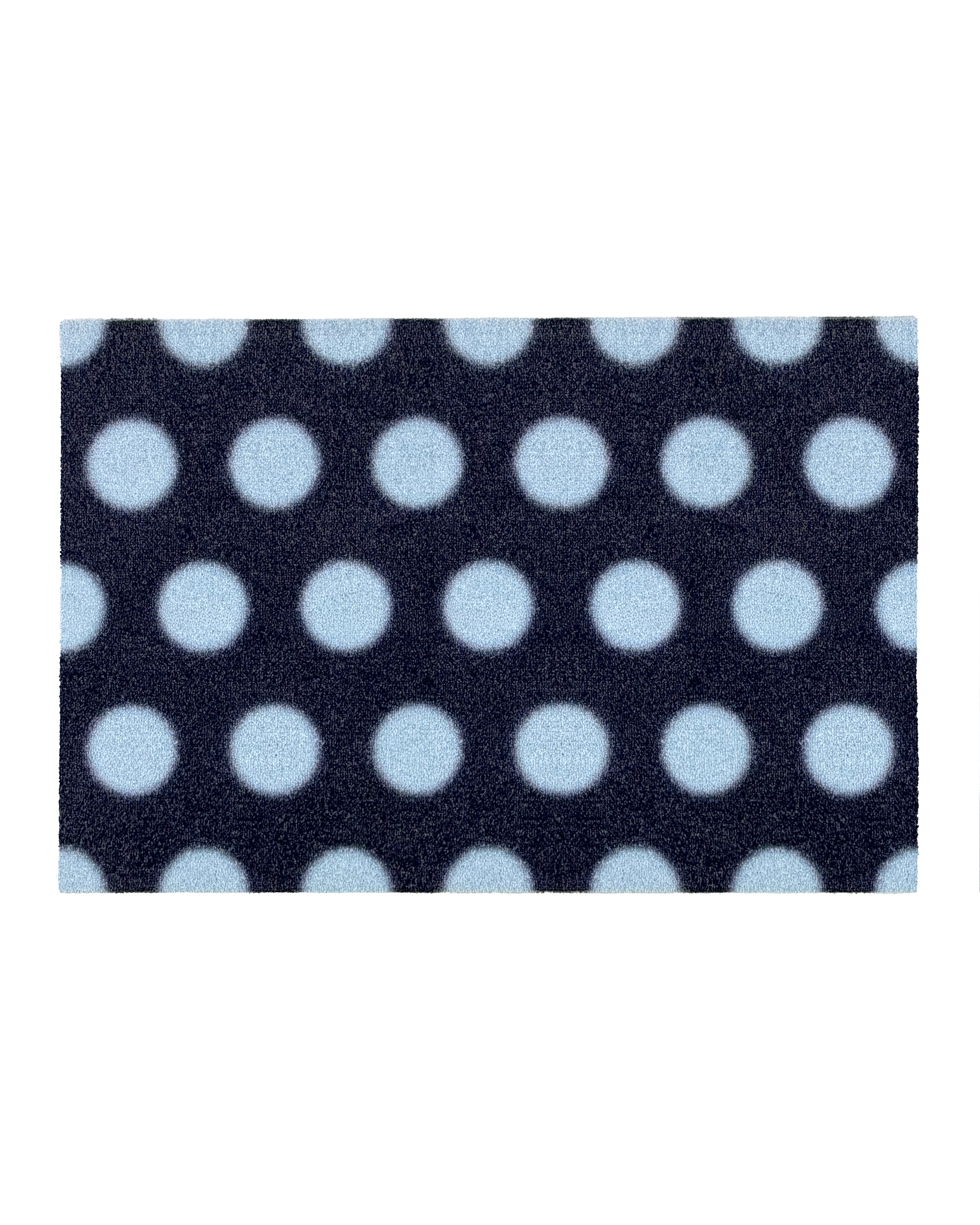 Puffy Polka Doormat Navy Ice Blue