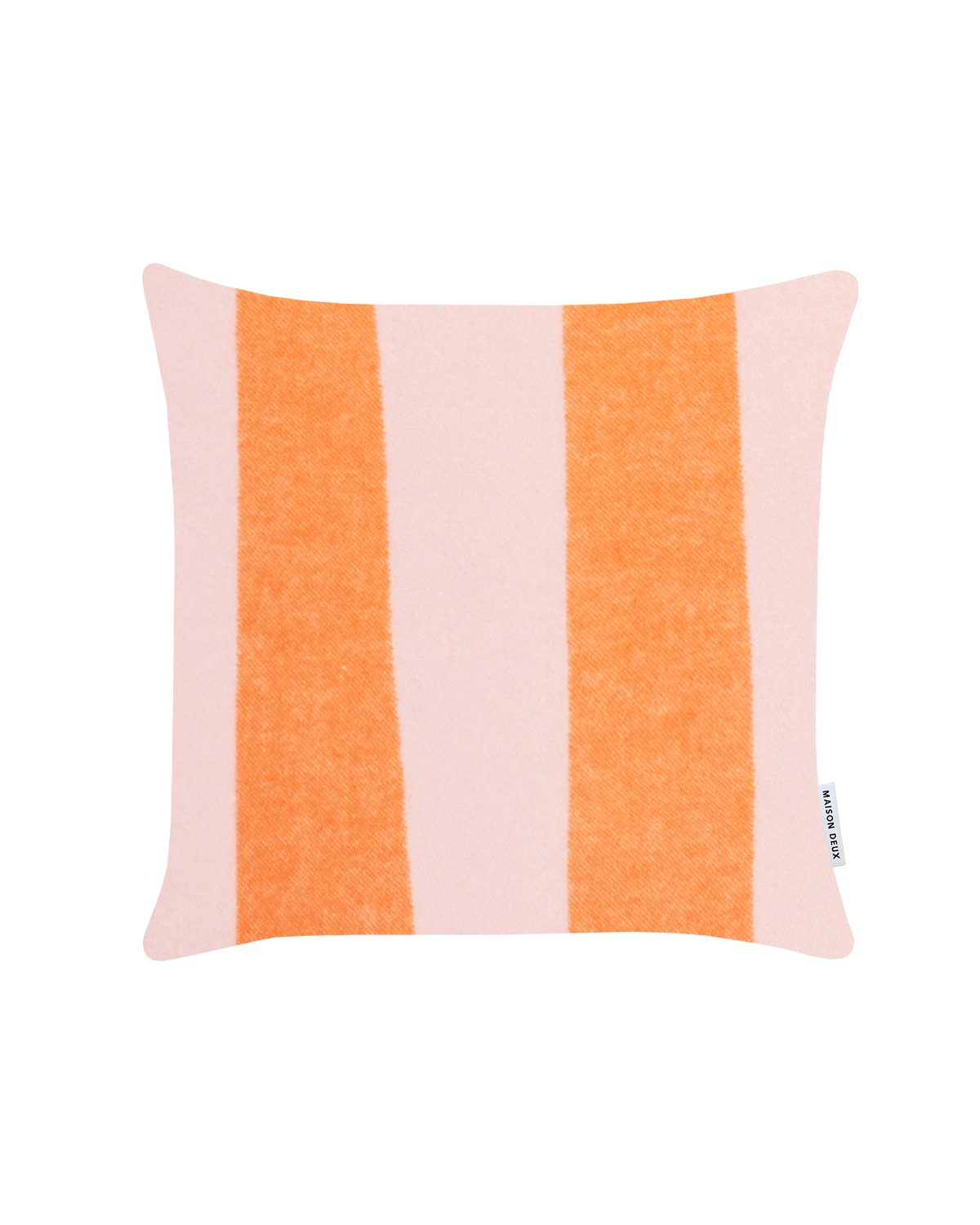 Rough Stripe Cushion Cover Pink Carrot