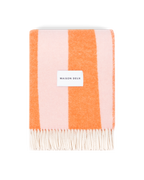 Rough Stripe Blanket Pink Carrot