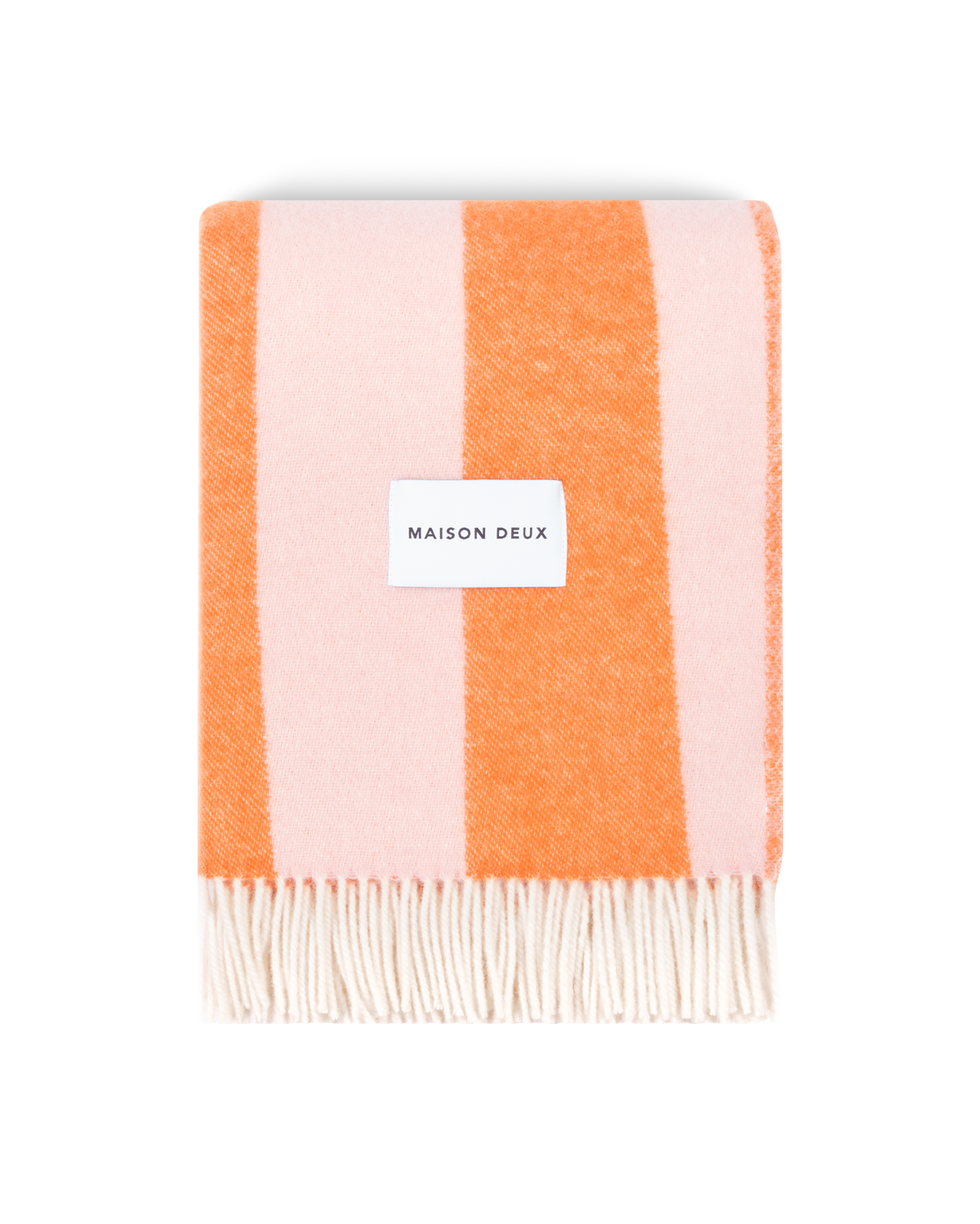 Rough Stripe Blanket Pink Carrot