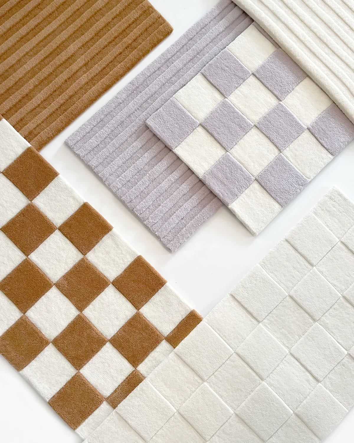 Checkerboard Rug Off White