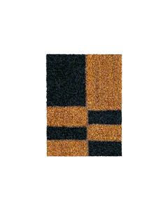 (SAMPLE) Chalky Check Fußmatte Schwarz-Toffee