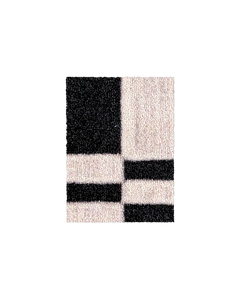 (SAMPLE) Chalky Check Fußmatte Schwarz-Vanille