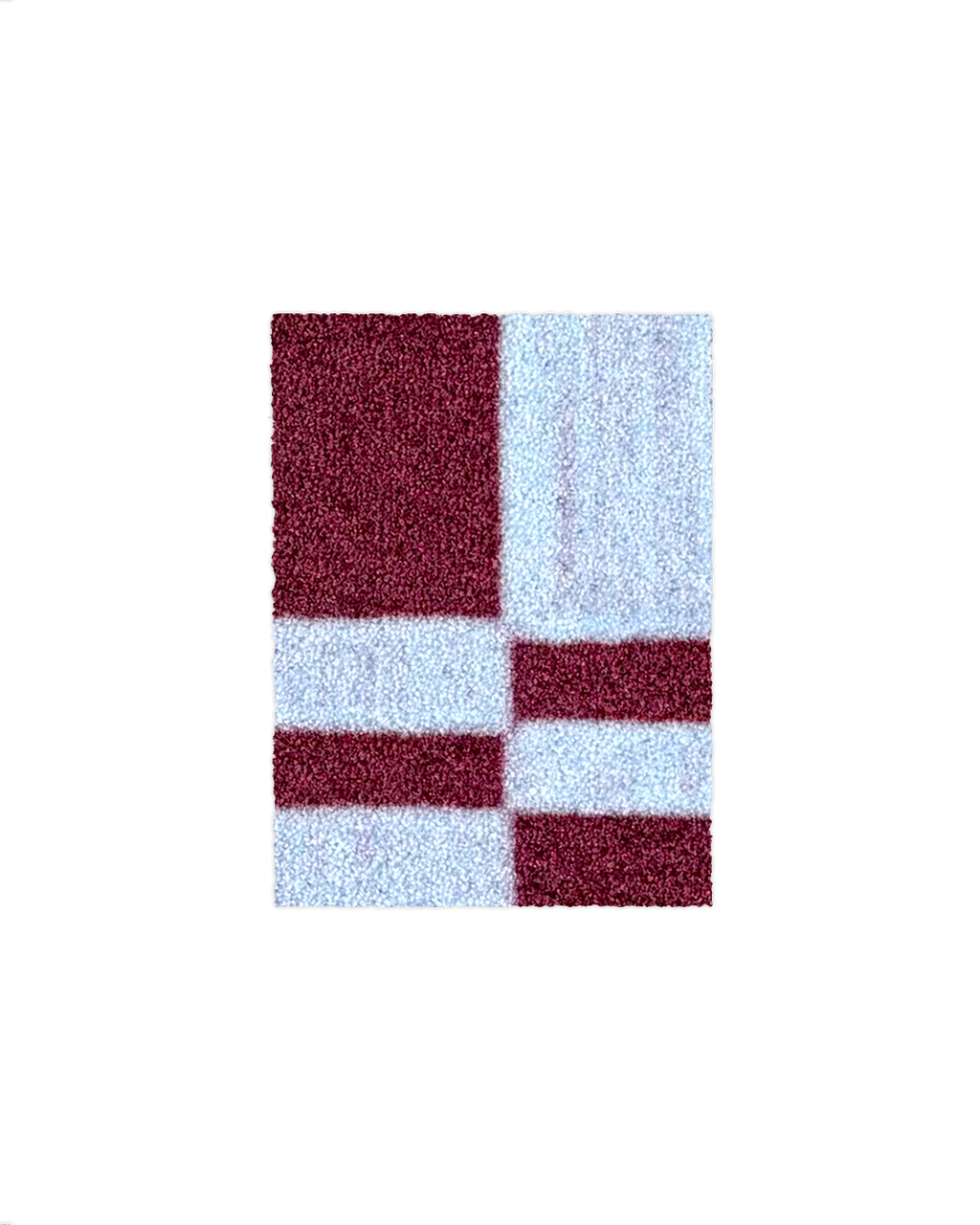 (SAMPLE) Chalky Check Fußmatte Bordeaux-Eisblau