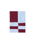(SAMPLE) Chalky Check Fußmatte Bordeaux-Eisblau