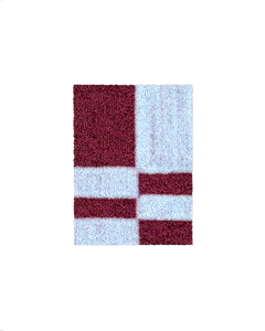 (SAMPLE) Chalky Check Fußmatte Bordeaux-Eisblau