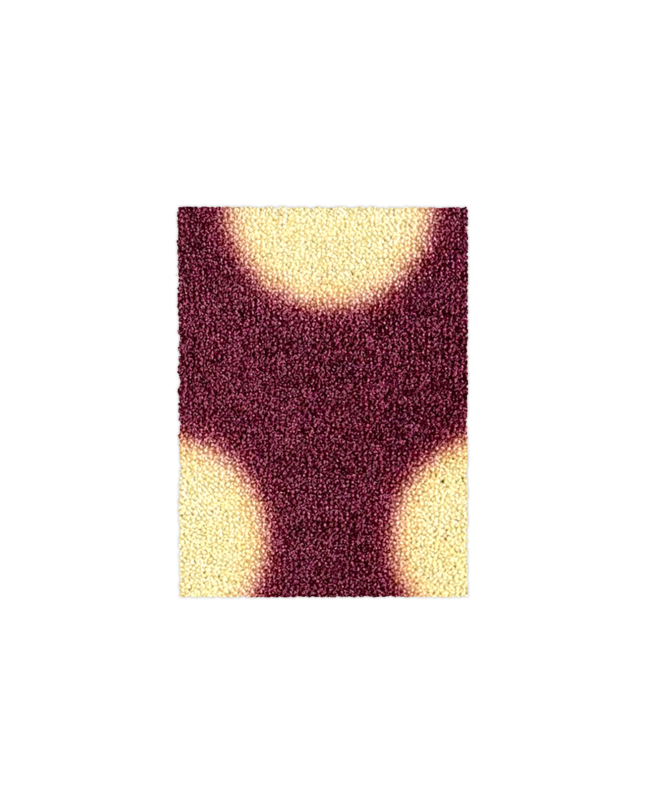 (SAMPLE) Puffy Polka Fußmatte Bordeaux-Buttergelb