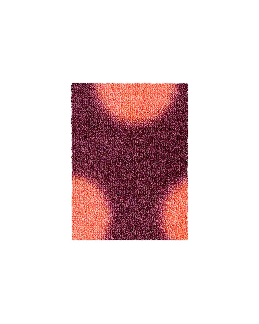 (SAMPLE) Puffy Polka Fußmatte Bordeaux-Koralle