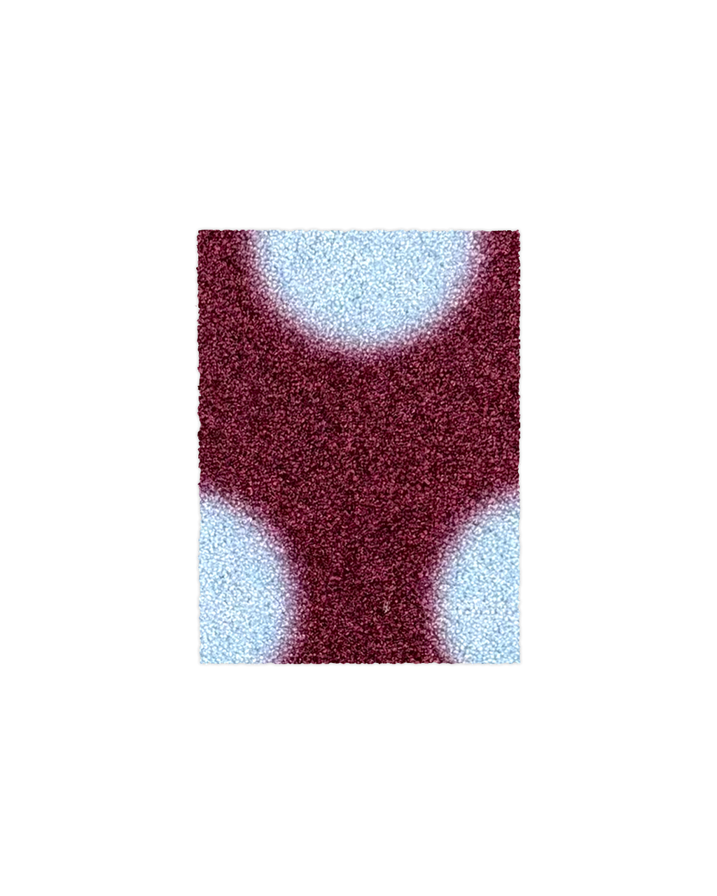 (SAMPLE) Puffy Polka Fußmatte Bordeaux-Eisblau