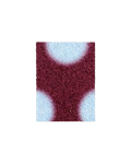 (SAMPLE) Puffy Polka Fußmatte Bordeaux-Eisblau
