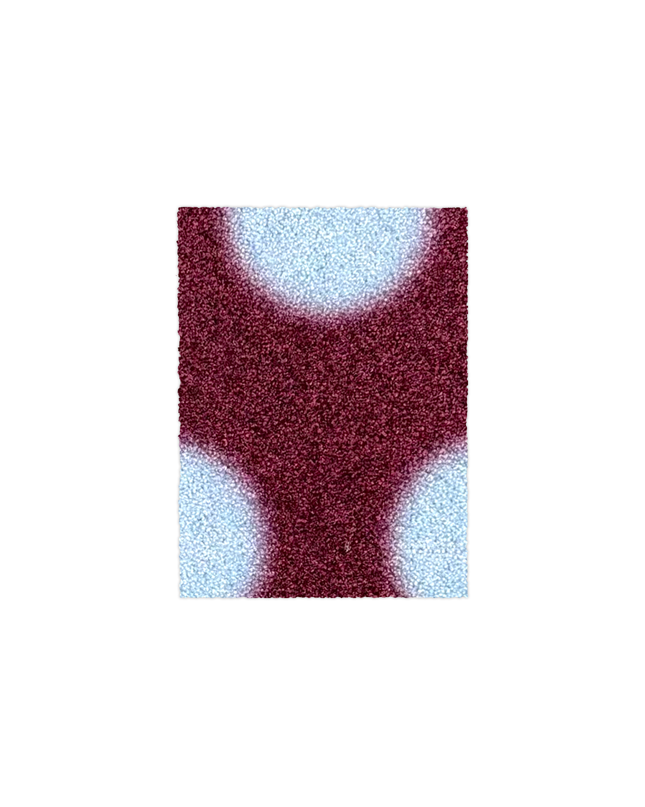 (SAMPLE) Paillasson Puffy Polka Bordeaux Bleu Glacé