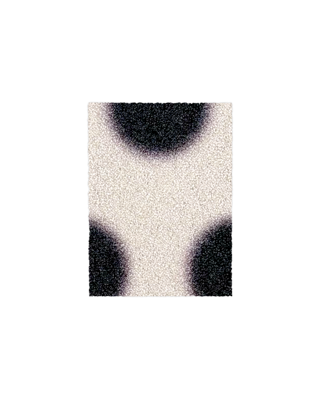 (SAMPLE) Puffy Polka Fußmatte Vanille-Schwarz