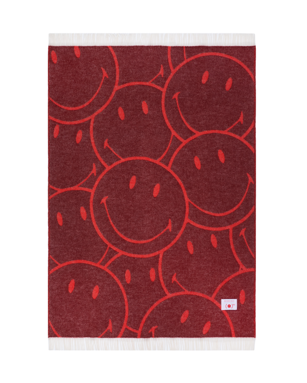 Smiley® (RED) X Maison Deux Decke Bordeaux-Rot