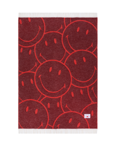 Smiley® (RED) X Maison Deux Decke Bordeaux-Rot