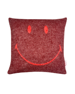 Smiley® (RED) X Maison Deux Cushion Cover Burgundy Red