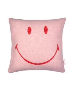 Smiley® (RED) X Maison Deux Cushion Cover Pink Red
