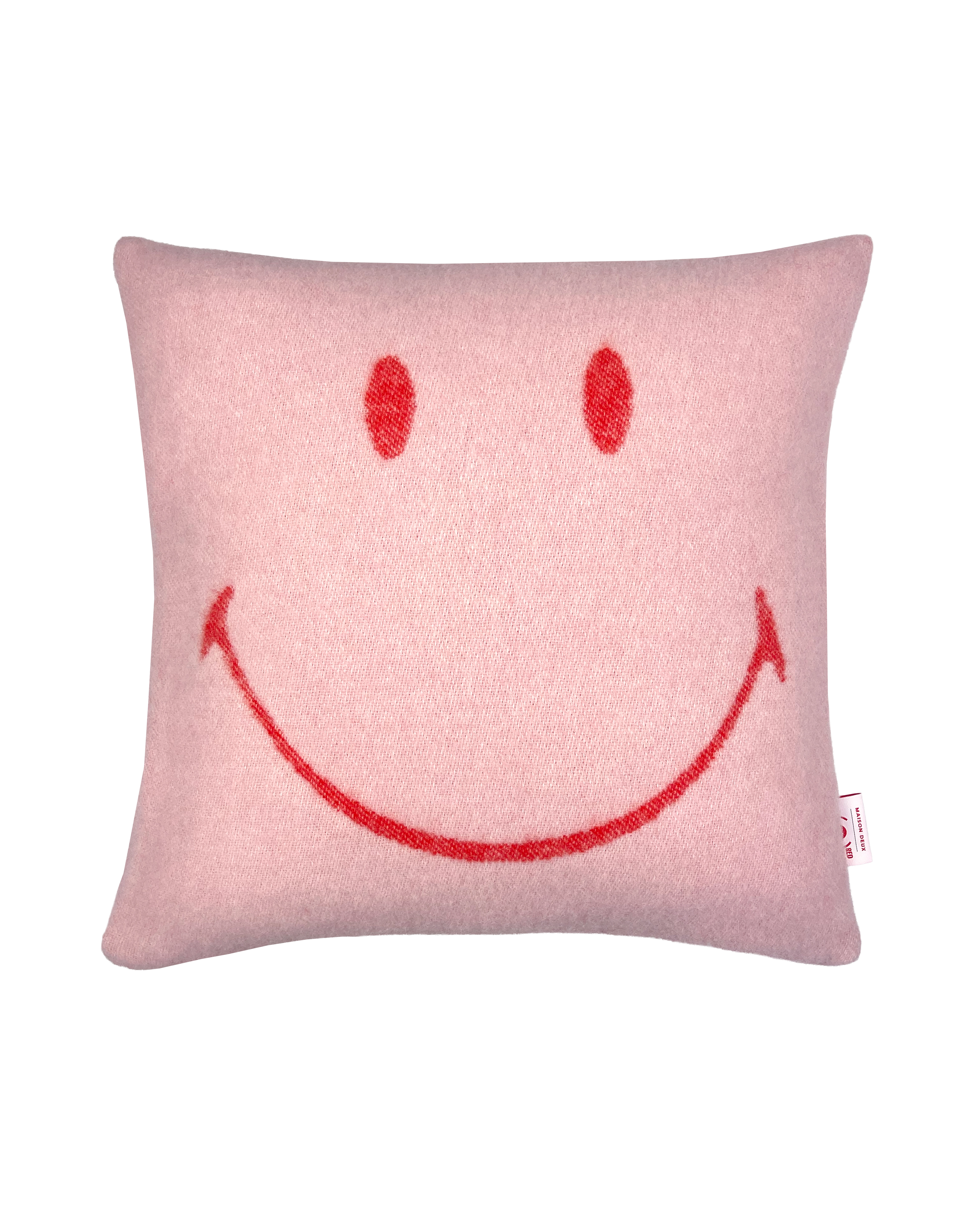 Kissenhülle Smiley® (RED) X Maison Deux Rosa-Rot