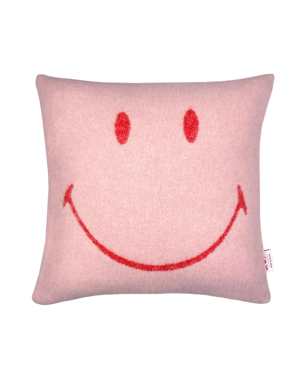 Kissenhülle Smiley® (RED) X Maison Deux Rosa-Rot