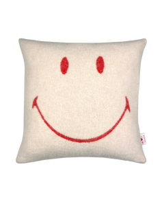 Smiley® (RED) X Maison Deux Cushion Cover White Red
