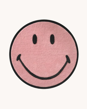 Smiley Rug Wool Pink 100 cm