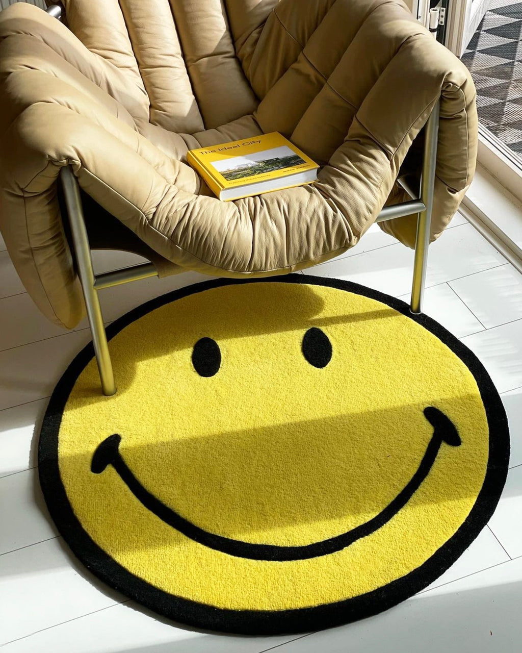 Additional_Smiley Rug Yellow ø100 cm - Fun Rugs