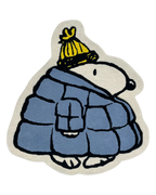 Snoopy Puffer Jacket Rug 110 x 112 cm - Blue Yellow