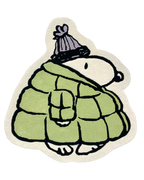 Snoopy Puffer Jacket Rug 110 x 112 cm - Kiwi Lilac