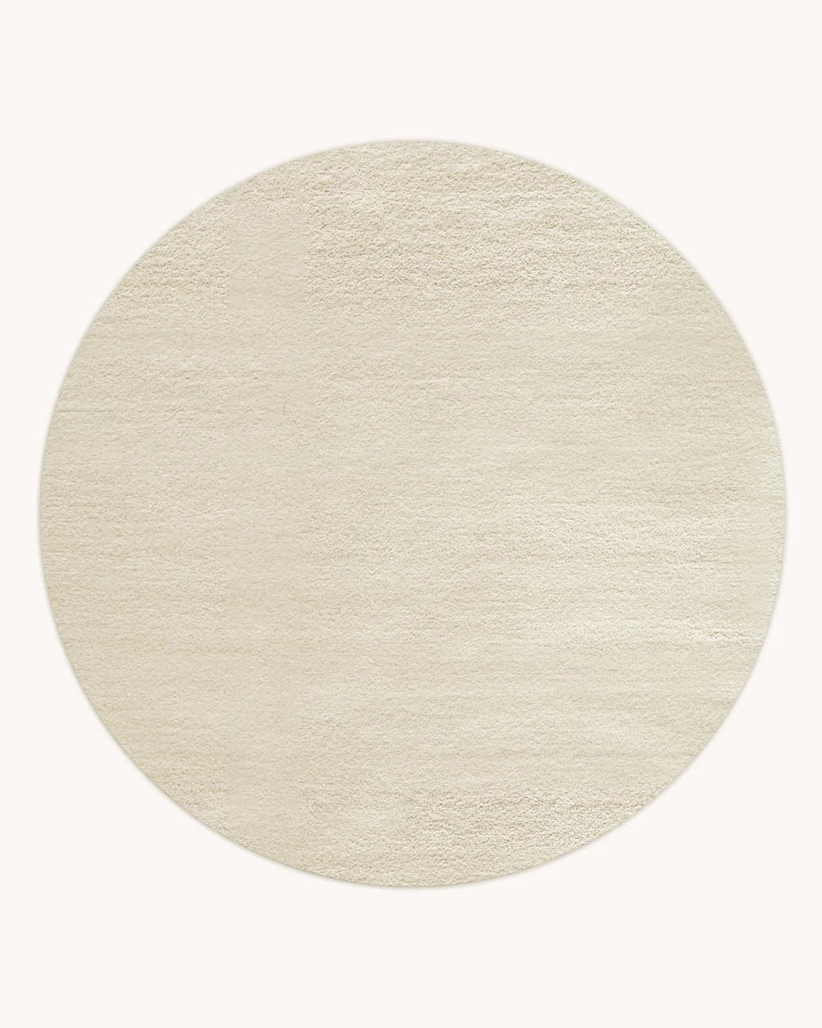 Solid Rug Round Off White