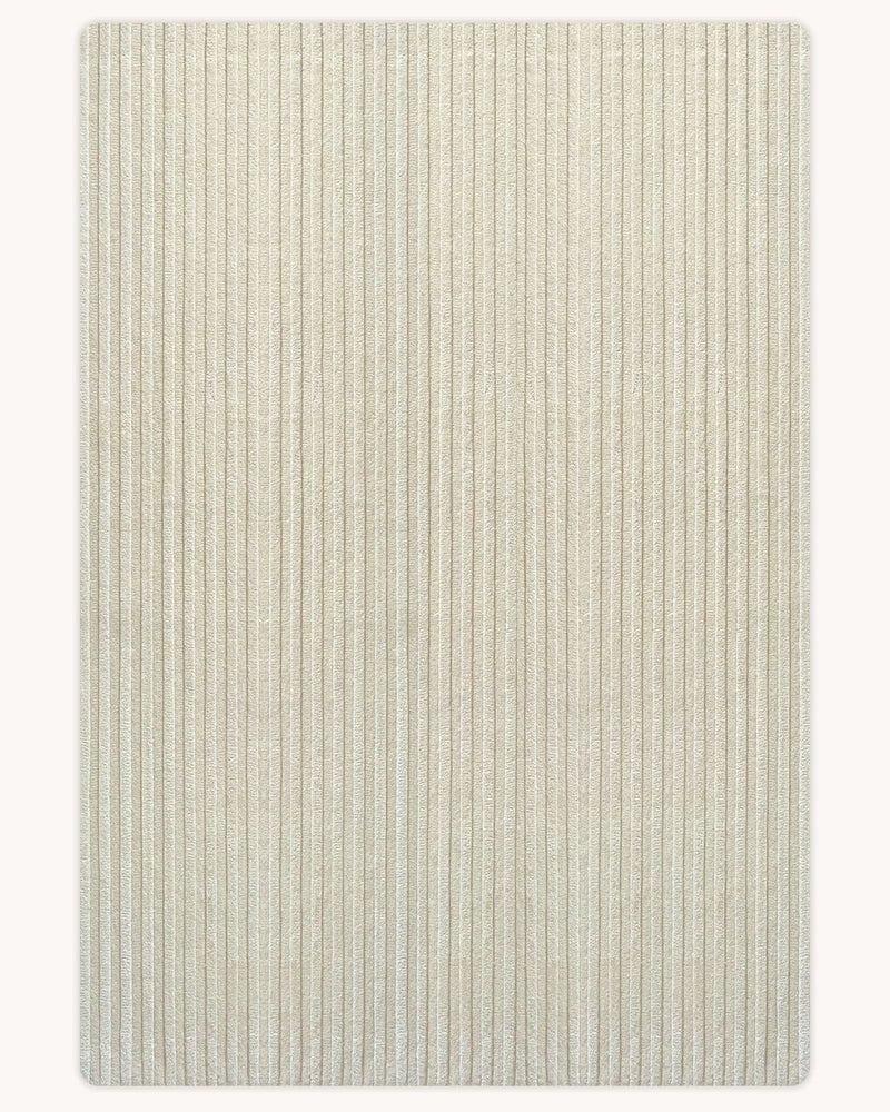 Solid Stripe Rug Off White 200 x 300
