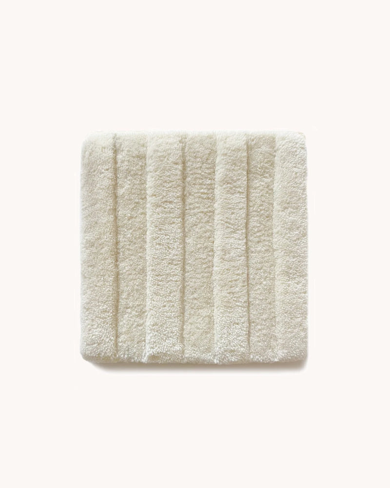 Solid Stripe Rug Off White Sample