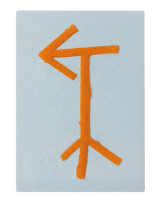 Teppich Splitted Arrow Blau Orange 170 x 240 cm