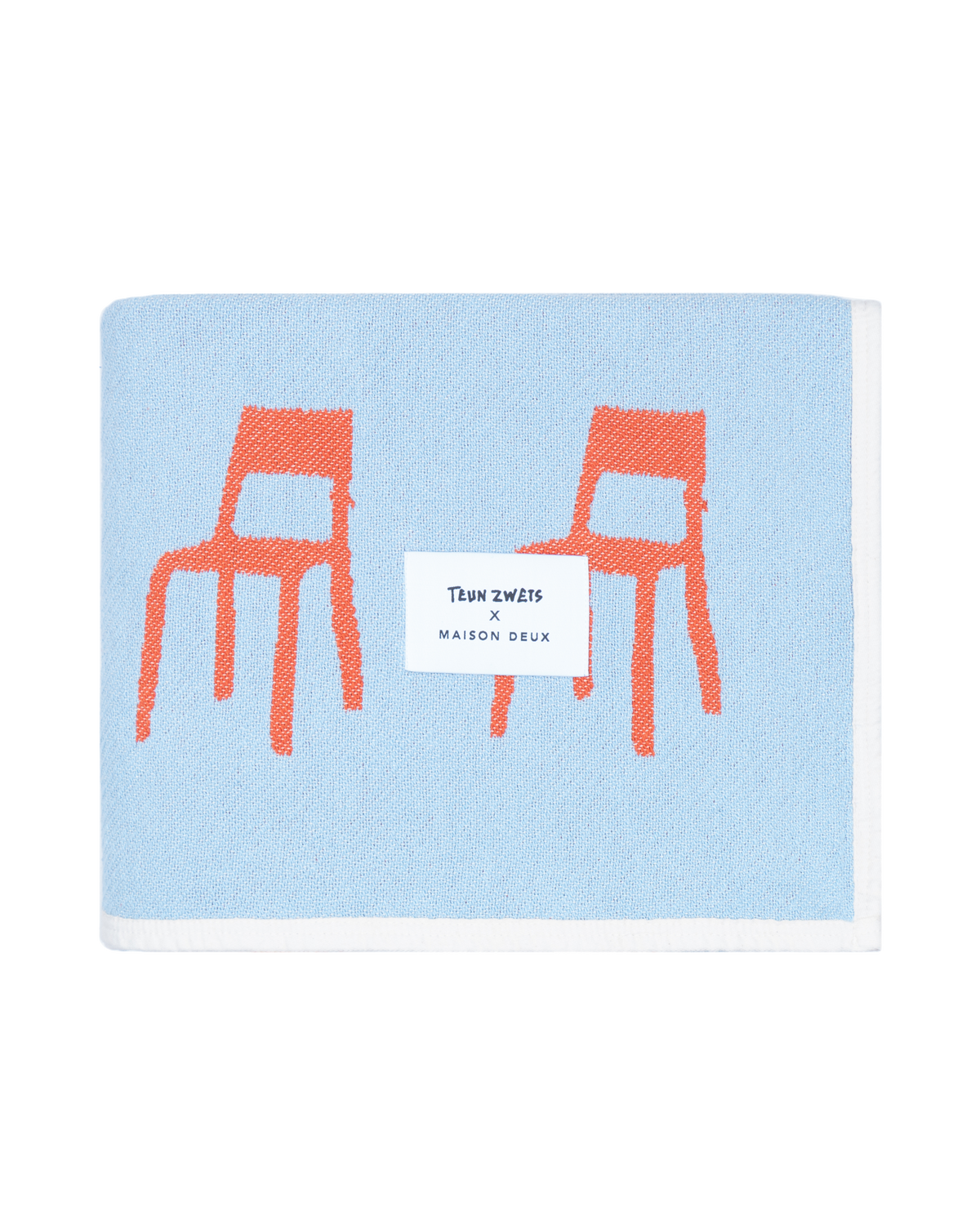 Couverture Splitted Chairs Bleu Orange 140 x 240 cm