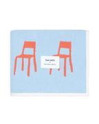 Splitted Chairs Blanket Blue Orange 140 x 240 cm