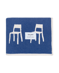 Splitted Chairs Blanket Cobalt Blue 140 x 240 cm