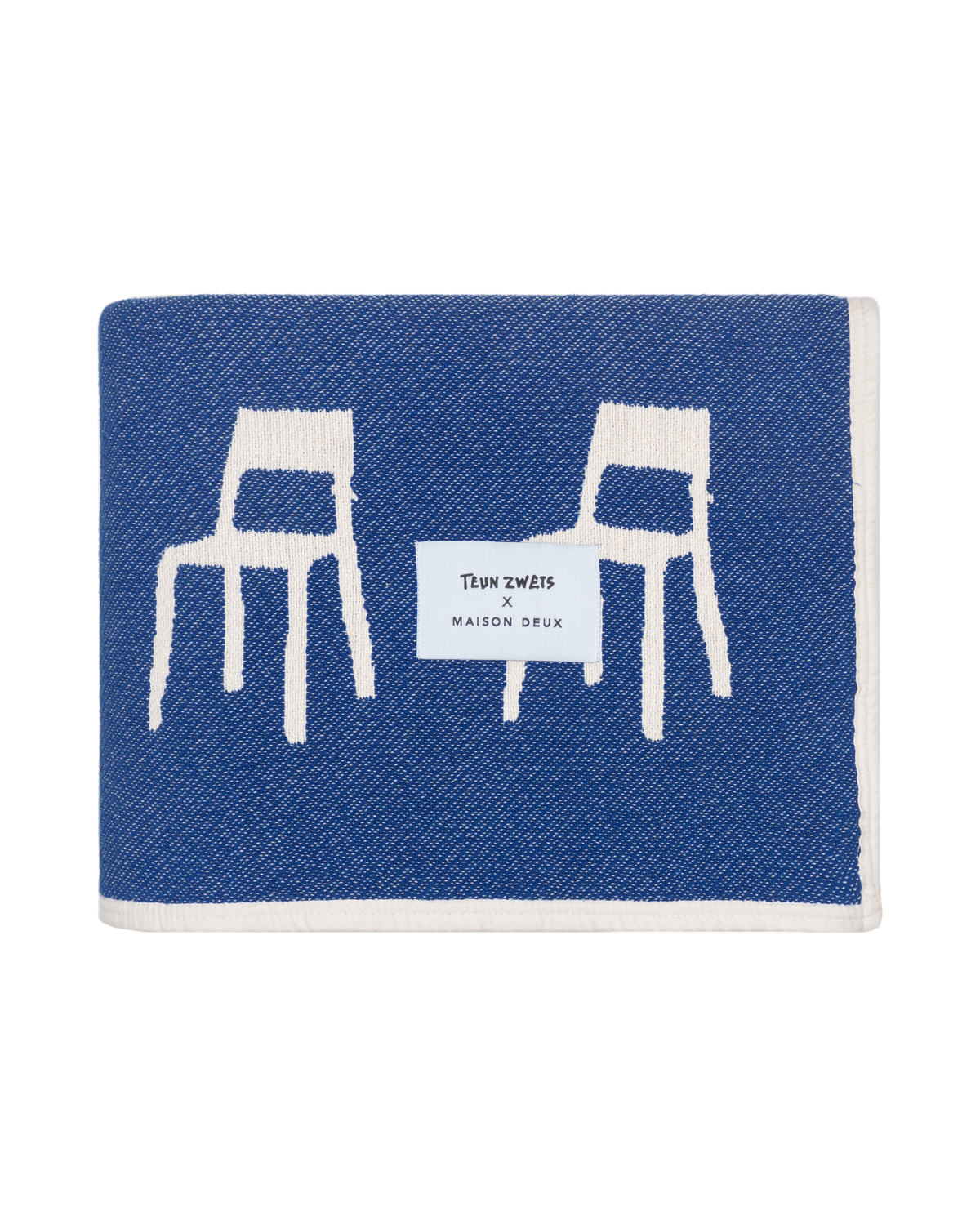 Plaid Splitted Chairs Bleu Cobalt 140 x 240 cm