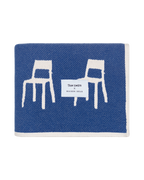 Splitted Chairs Blanket Cobalt Blue 140 x 240 cm