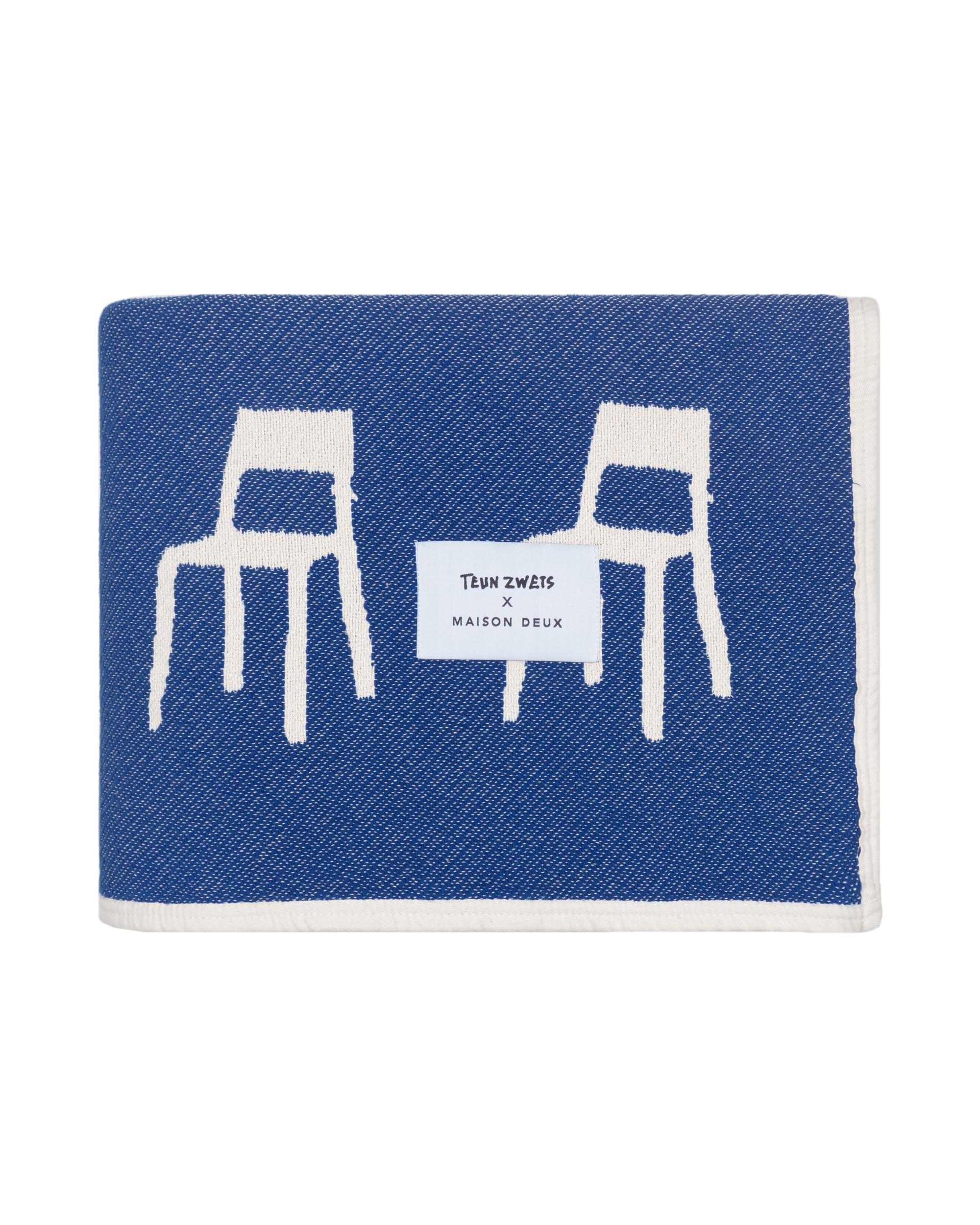 Splitted Chairs Blanket Cobalt Blue 140 x 240 cm