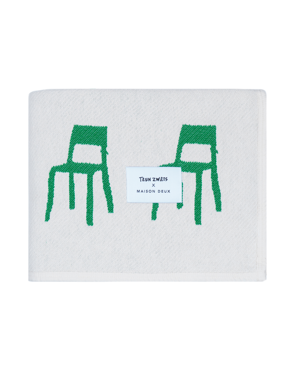 Plaid Splitted Chairs Vert Herbe 140 x 240 cm