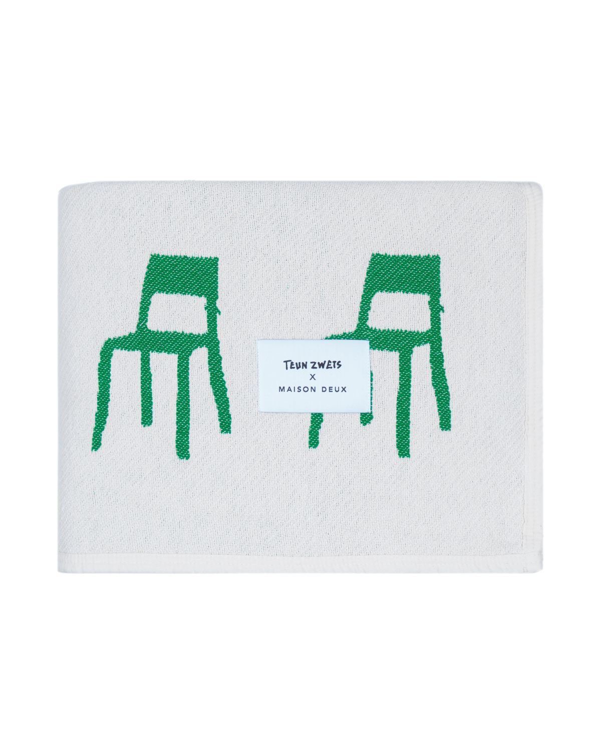 Plaid Splitted Chairs Vert Herbe 140 x 240 cm