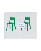 Plaid Splitted Chairs Vert Herbe 140 x 240 cm