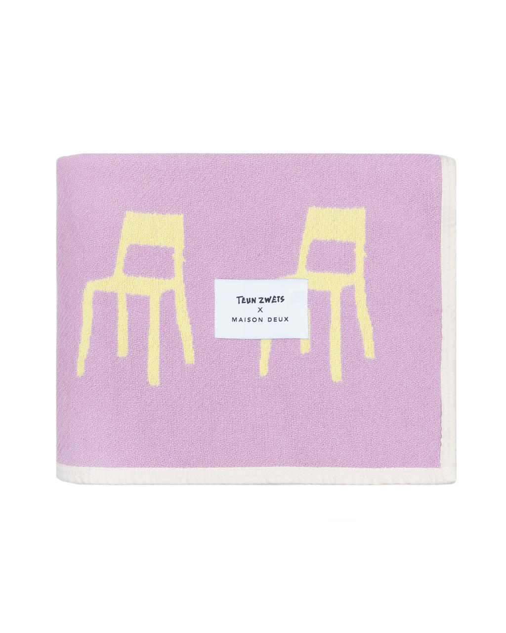 Splitted Chairs Blanket Lilac Butter Yellow 140 x 240 cm