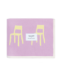 Splitted Chairs Blanket Lilac Butter Yellow 140 x 240 cm