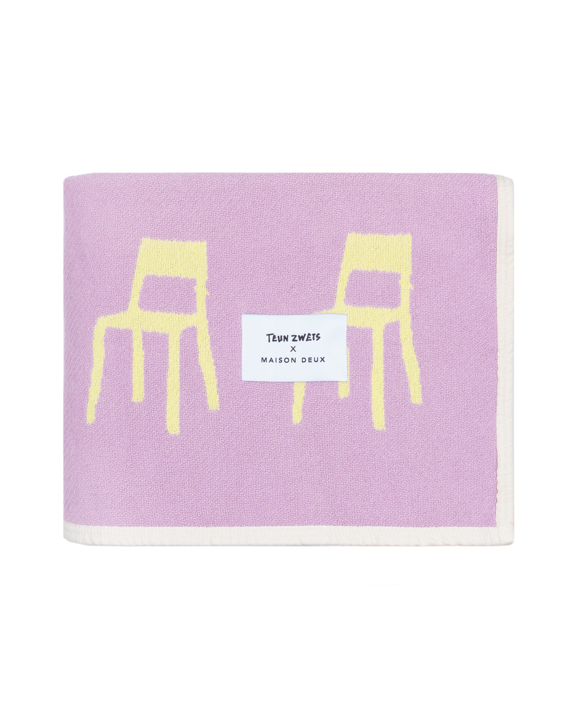 Splitted Chairs Blanket Lilac Butter Yellow 140 x 240 cm